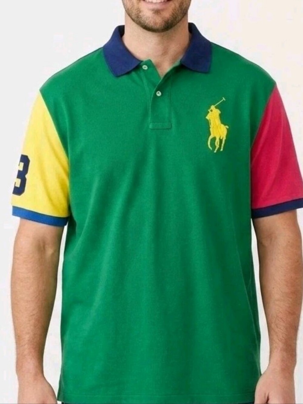 Polo Ralph Lauren Green Colorblock Polo Shirt